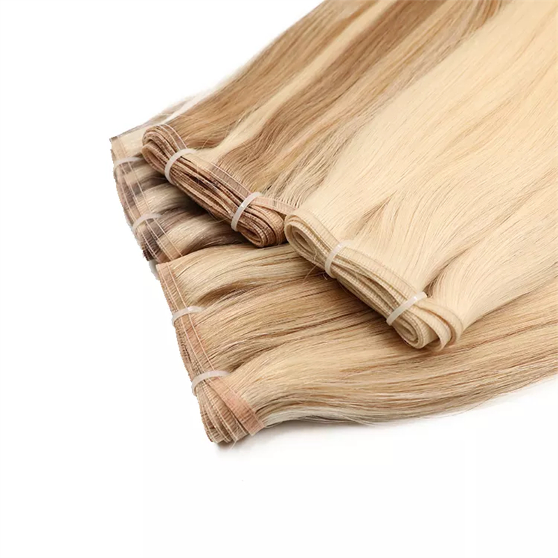 Thick End Soft Flat Weft Unprocessed Cuticle Aligned Virgin Hair Flat Weft Hair Extensions